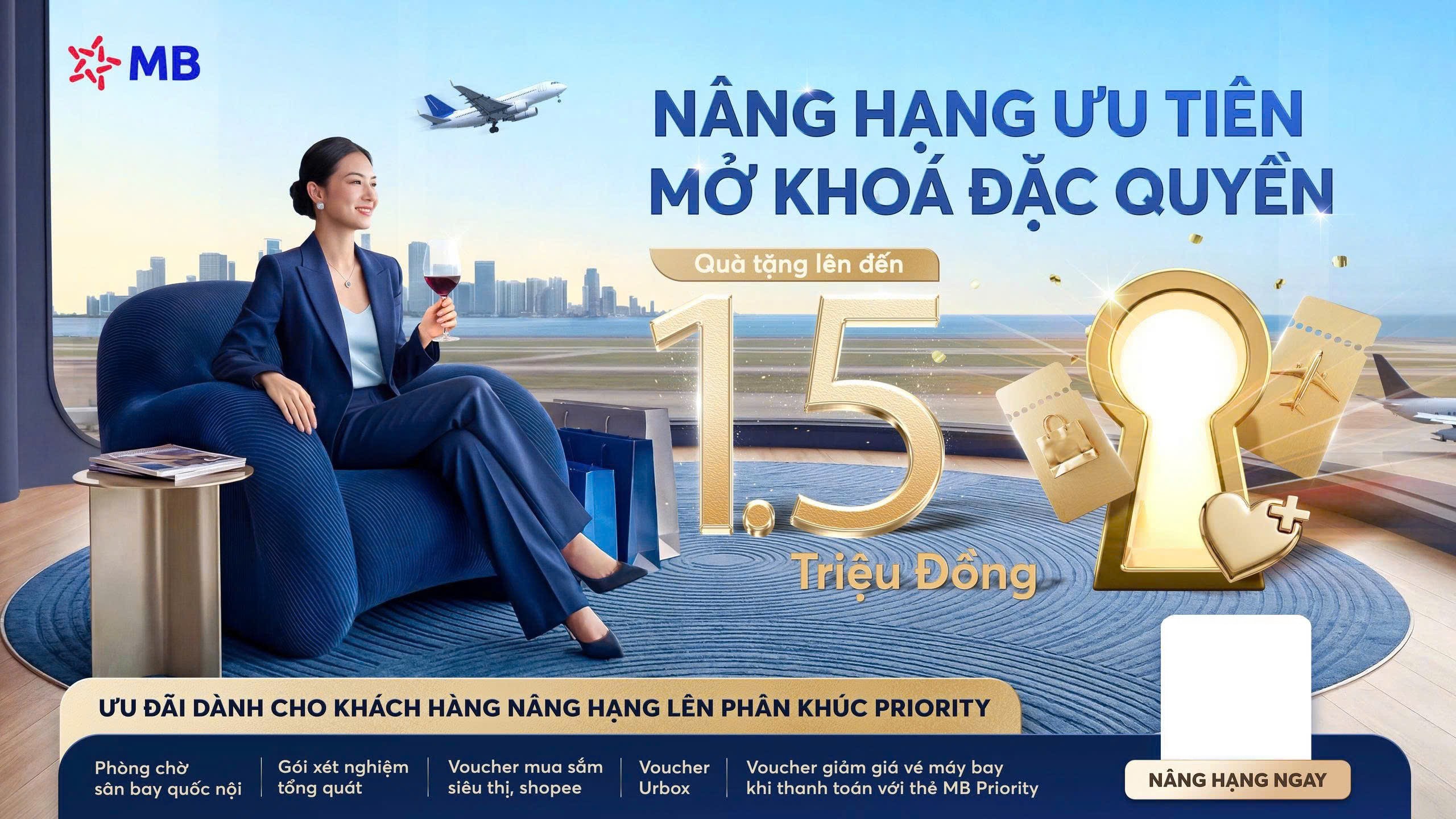 Mbbank Priority Nâng hạng ưu tiên, mở khóa đặc quyền dành riêng cho khách hàng MB Priority