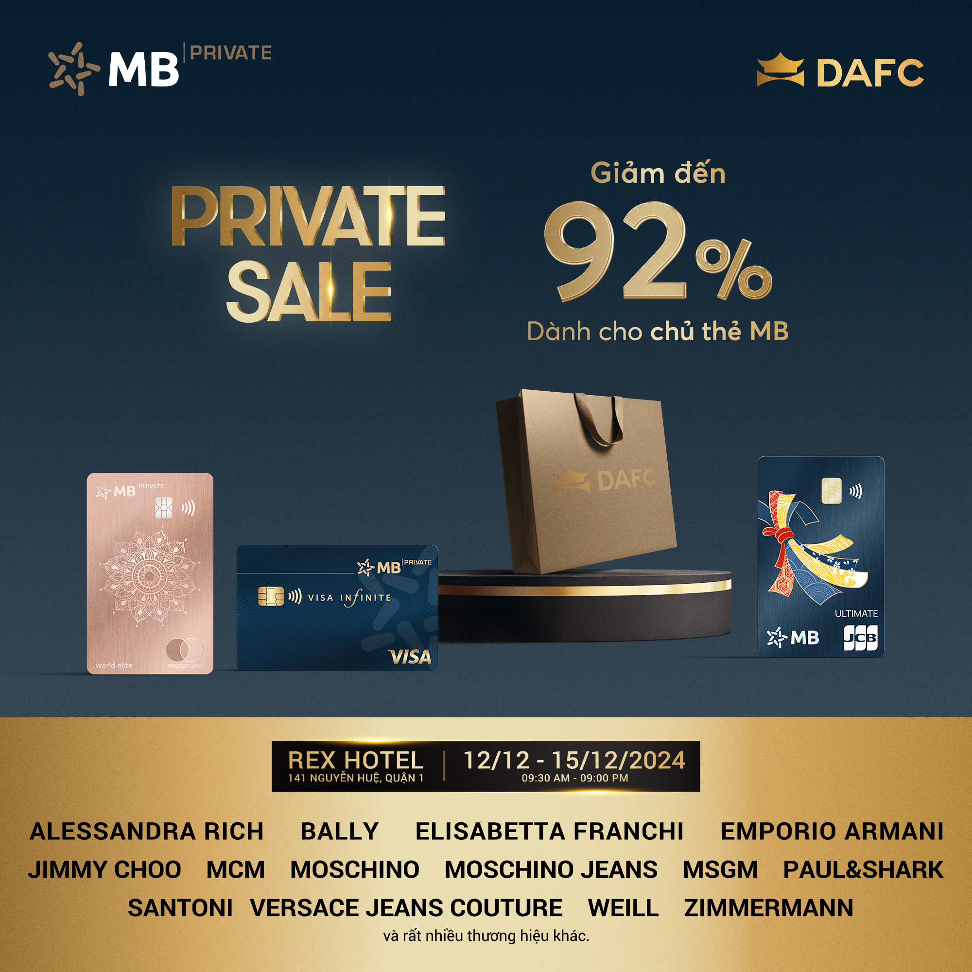 Giảm đến 92% tại DAFC Private Sale dành cho chủ thẻ MB