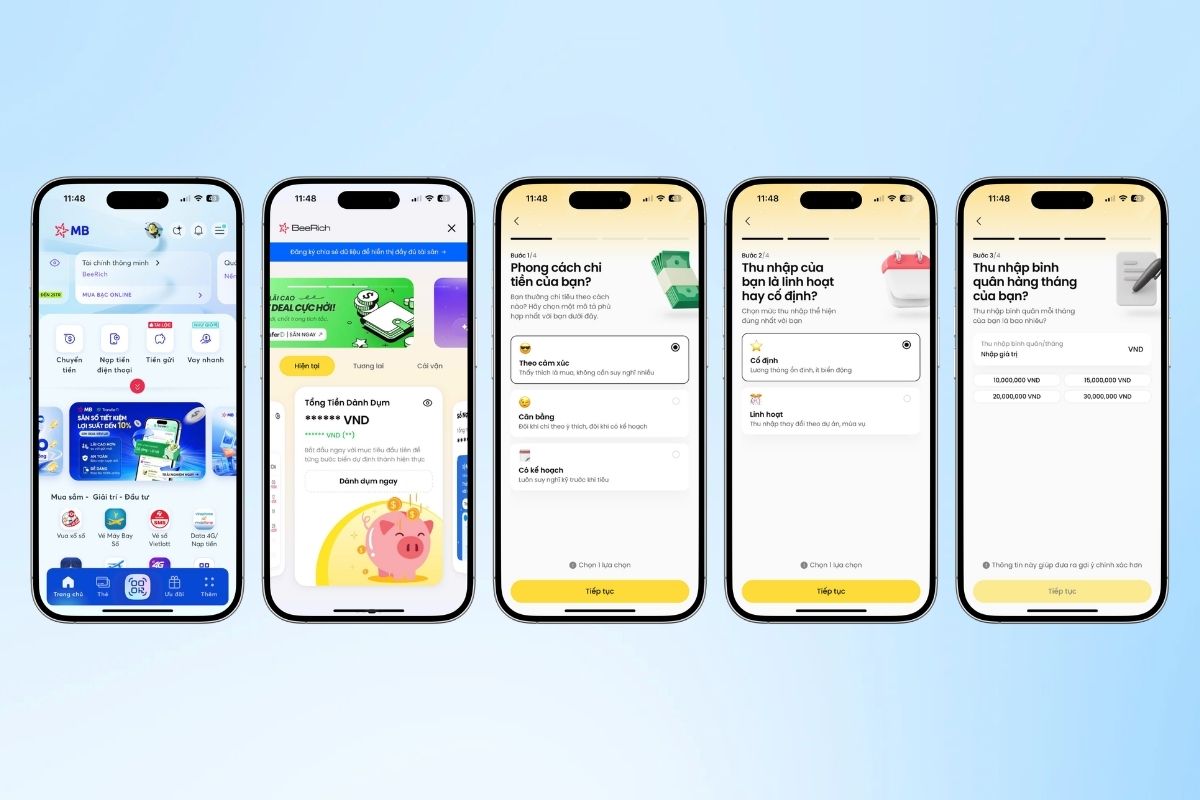 Sử dụng tính năng BeeRich trên App MBBank giúp chi tiêu thông minh trong thời đại số