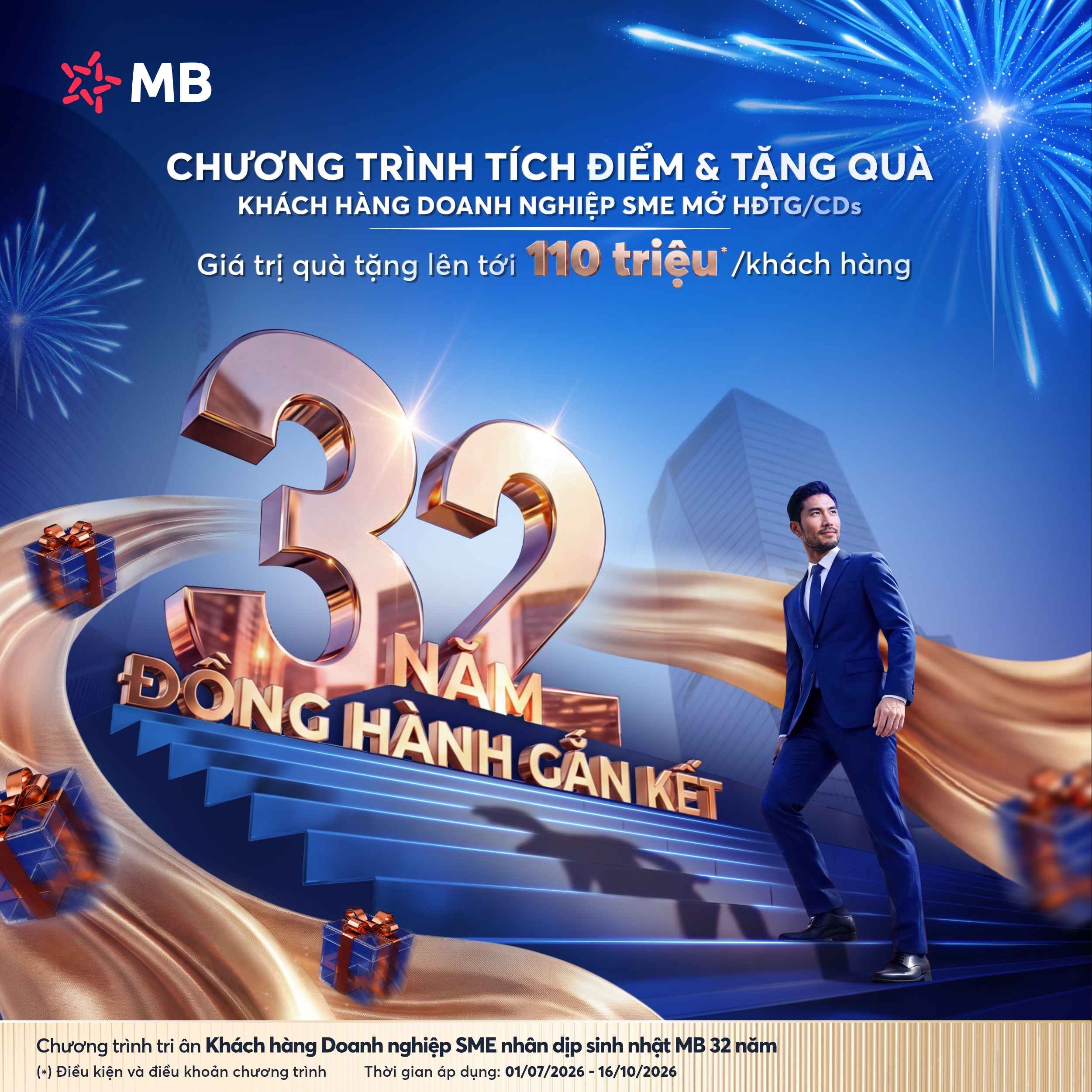 Hình minh họa ưu đãi: Tri ân khách hàng doanh nghiệp SME nhân dịp 32 năm đồng hành gắn kết (điều chỉnh)